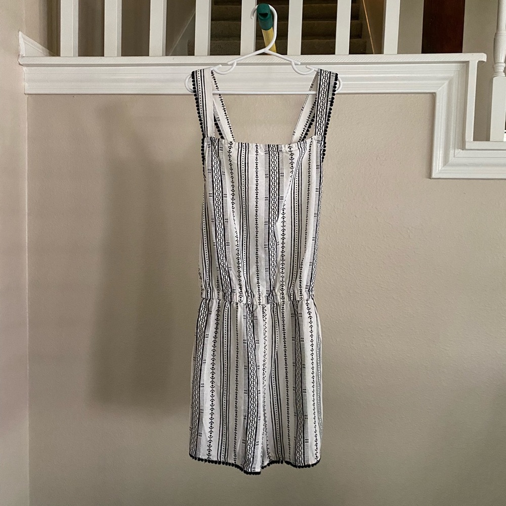 Girls Black and White Romper - Size XL